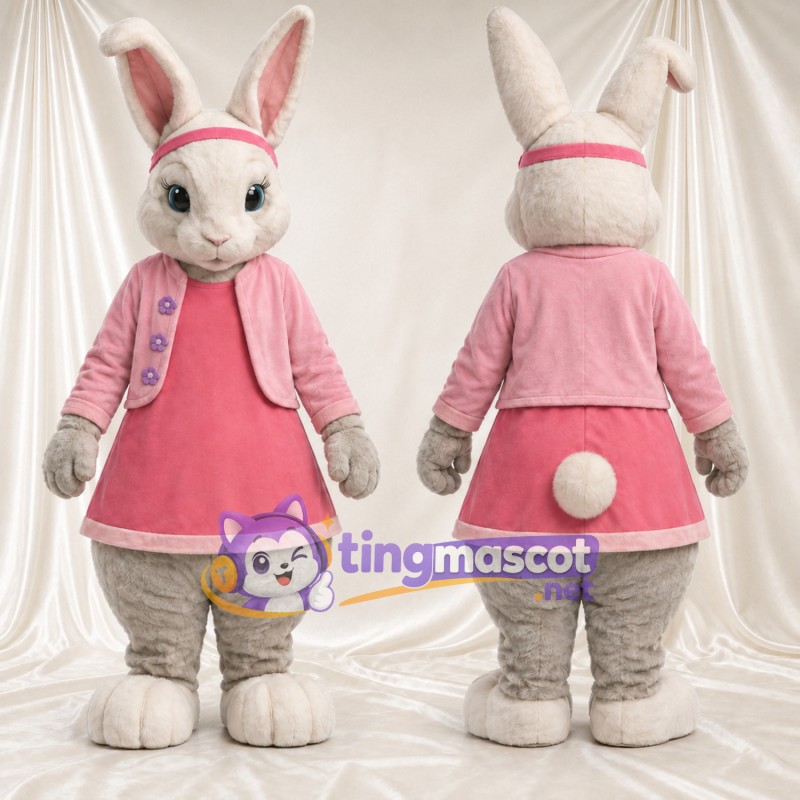 Maskottchenkostüm Lily Bobtail – wie abgebildet – Jacke (rosa); Kleid