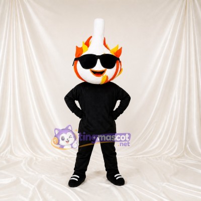 Flame Mascot Costume Full Body for Adults Sports Events