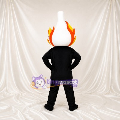 Flame Mascot Costume Full Body for Adults Sports Events