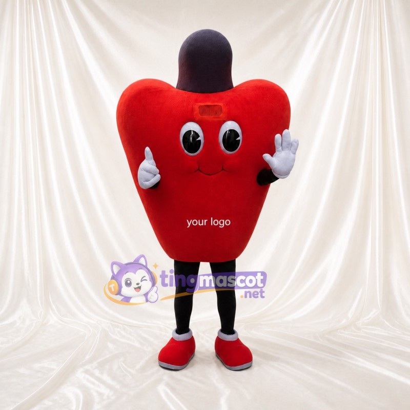 Heart Mascot Costume Full Body for Adults Charity Events