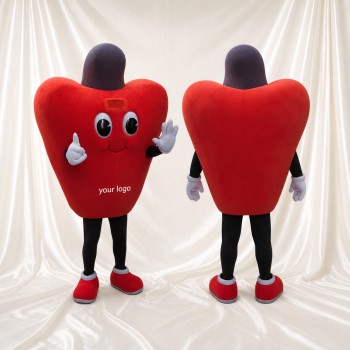 Cœur Costume de mascotte intégral pour adultes Événements caritatifs