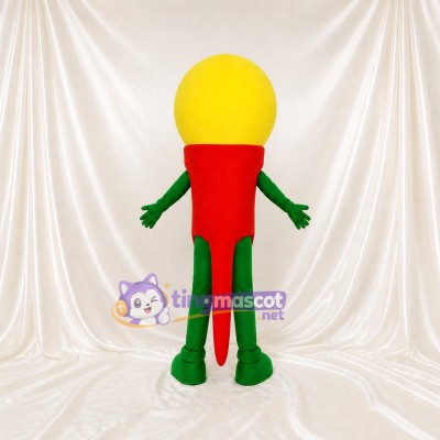 Round Head Character Mascot Costume Full Body for Adults School Events
