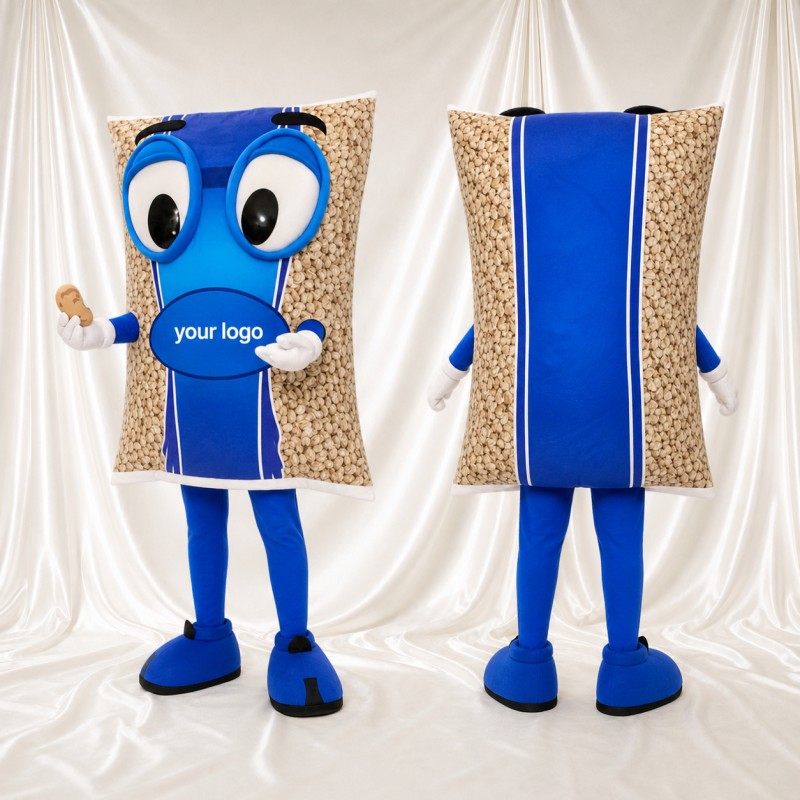 Peanut Snack Bag Mascot Costume Full Body for Adults Food Events