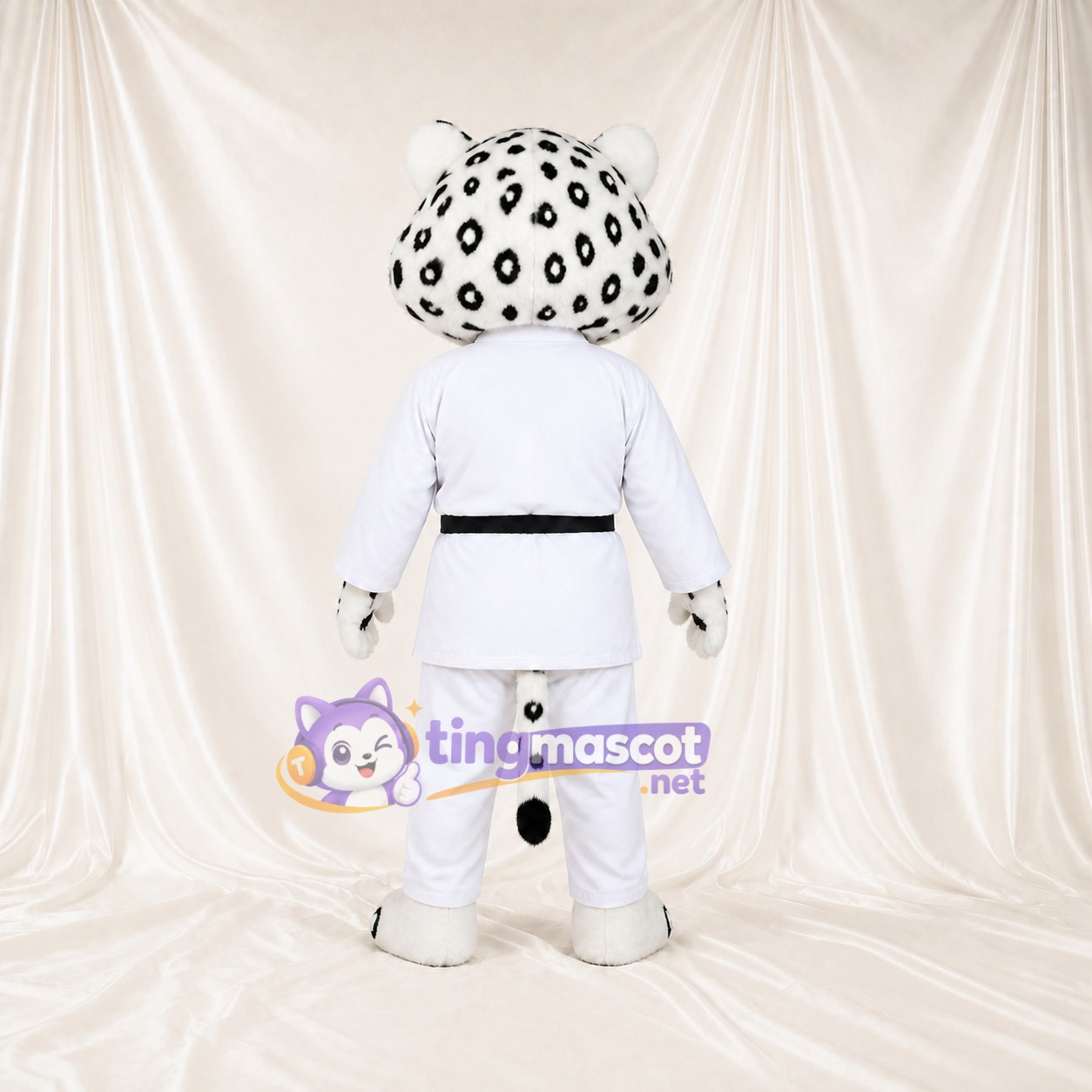Léopard des Neiges Costume de mascotte intégral pour adultes Arts Martiaux Léopard des Neiges Costume de mascotte intégral pour adultes Arts Martiaux