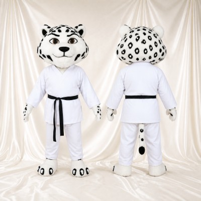 Léopard des Neiges Costume de mascotte intégral pour adultes Arts Martiaux