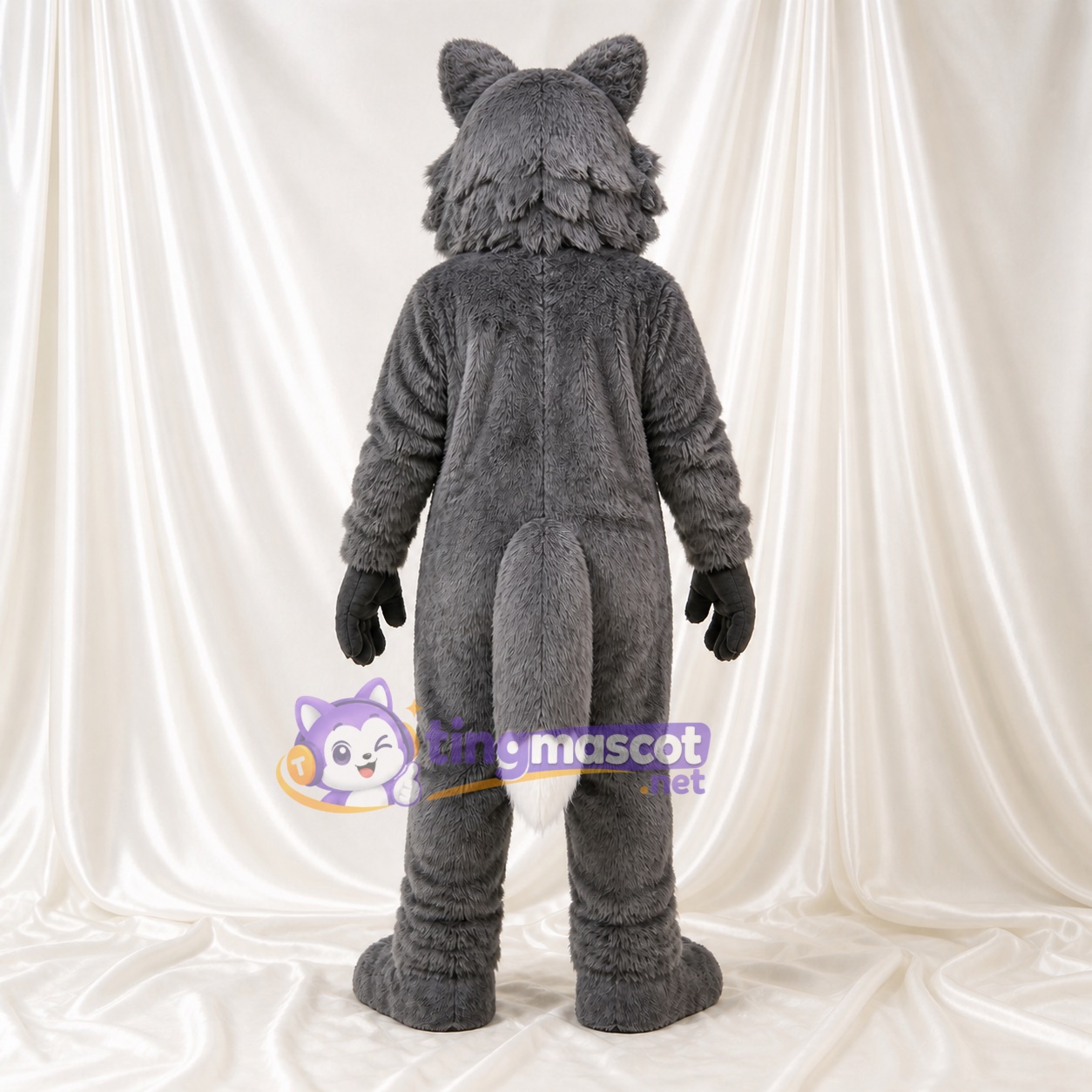Shaggy Wolf Mascot Costume Full Body for Adults Sports Events