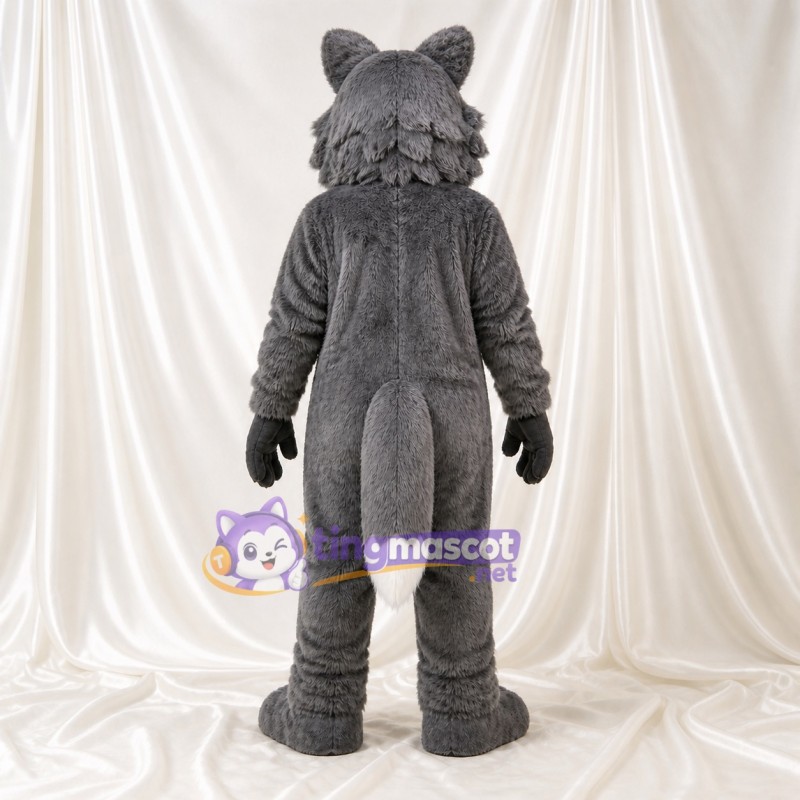 Shaggy Wolf Mascot Costume Full Body for Adults Sports Events