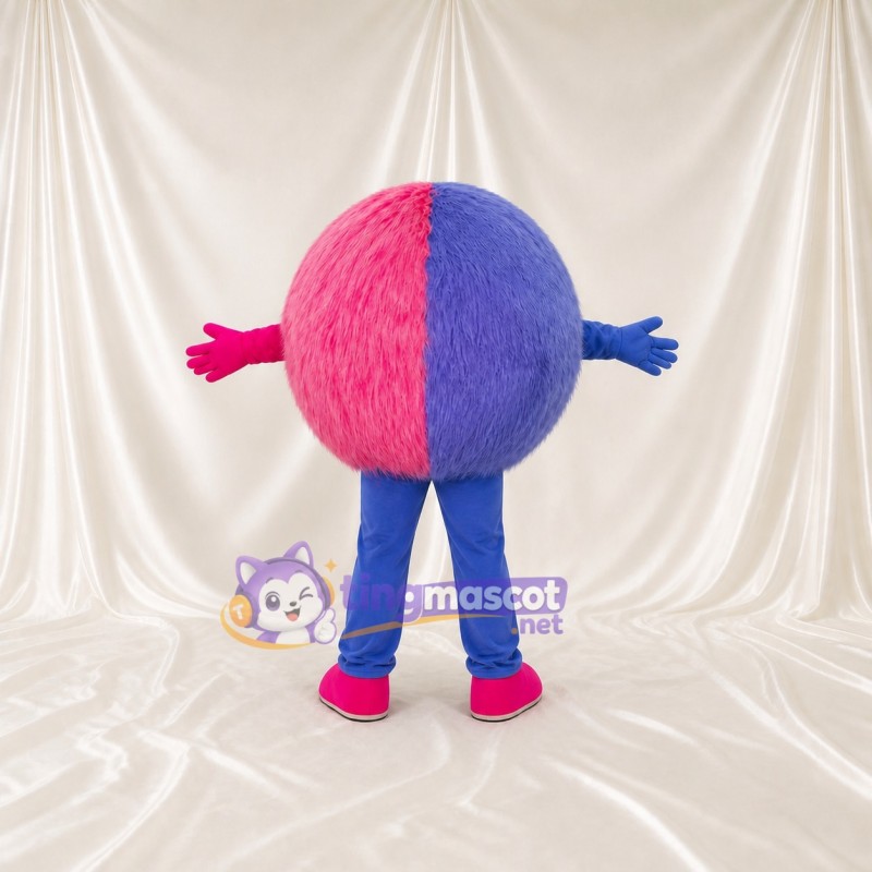Two Tone Monster Mascot Costume Full Body for Adults School Events
