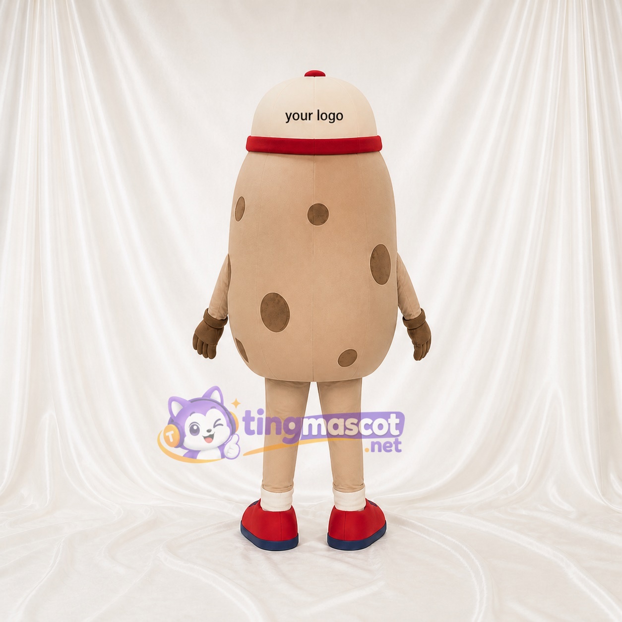 Pomme de Terre Costume de mascotte intégral pour adultes Événements gastronomiques Pomme de Terre Costume de mascotte intégral pour adultes Événements gastronomiques