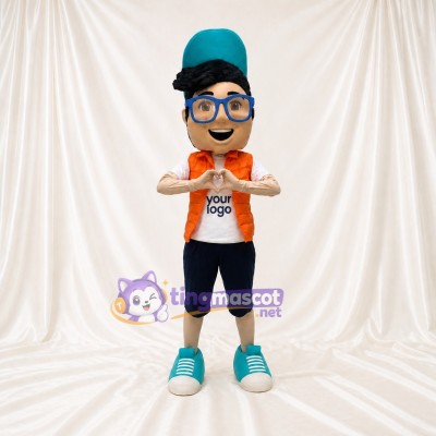 Boy Mascot Costume Full Body for Adults School Events