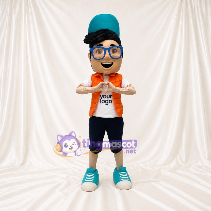 Boy Mascot Costume Full Body for Adults School Events
