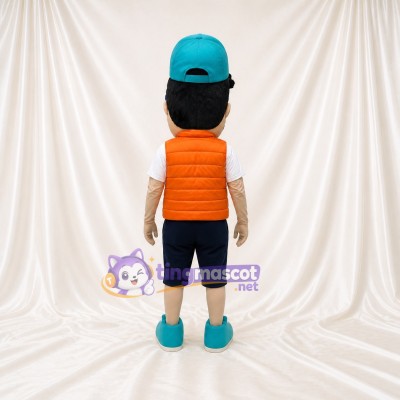 Boy Mascot Costume Full Body for Adults School Events