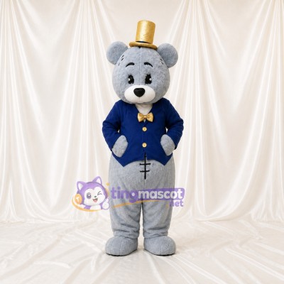 Gentleman Bear Mascot Costume Full Body for Adults Stage Events