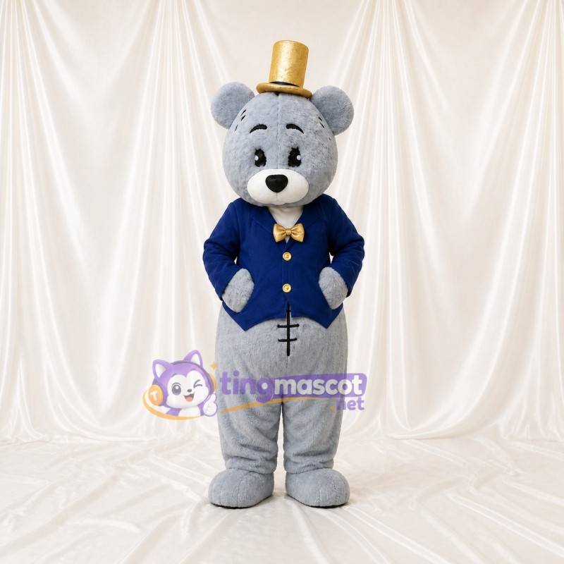 Gentleman Bear Mascot Costume Full Body for Adults Stage Events