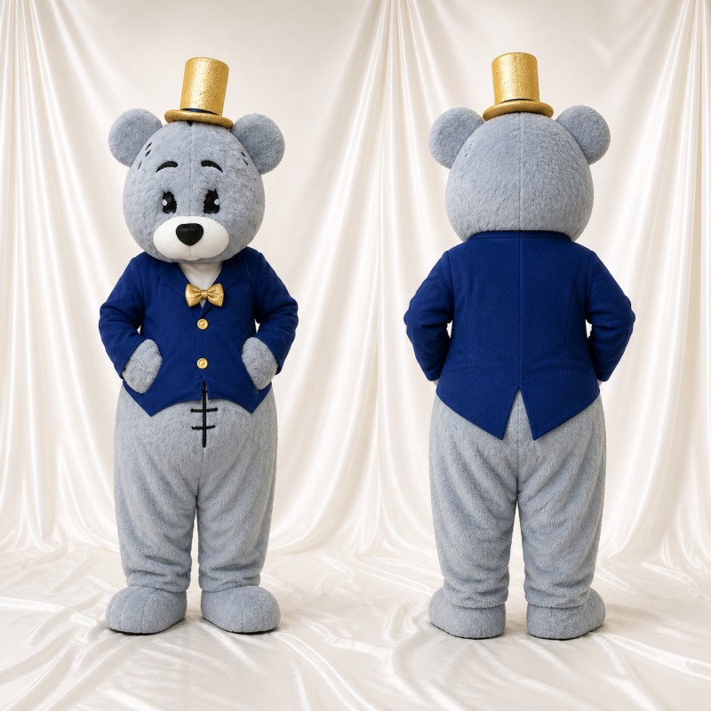 Gentleman Bear Mascot Costume Full Body for Adults Stage Events