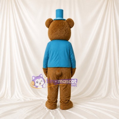Top Hat Bear Mascot Costume Full Body for Adults Stage Events
