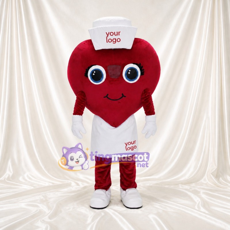 Medical Heart Mascot Costume Full Body for Adults Charity Events