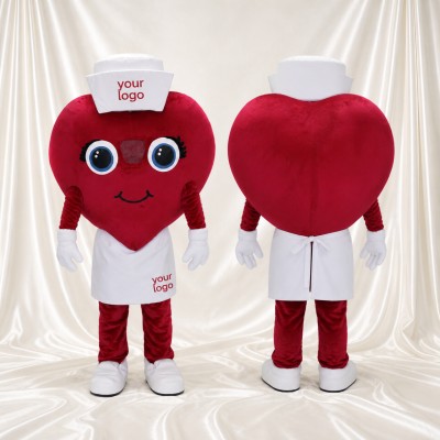 Medical Heart Mascot Costume Full Body for Adults Charity Events