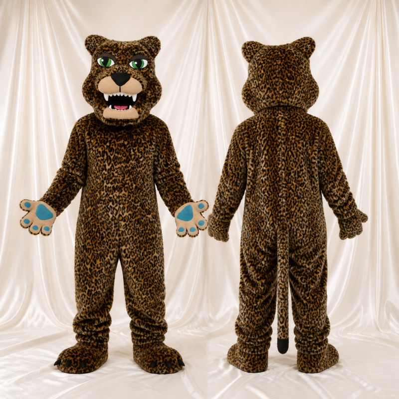Realistic Leopard Mascot Costume Full Body for Adults Sports Events