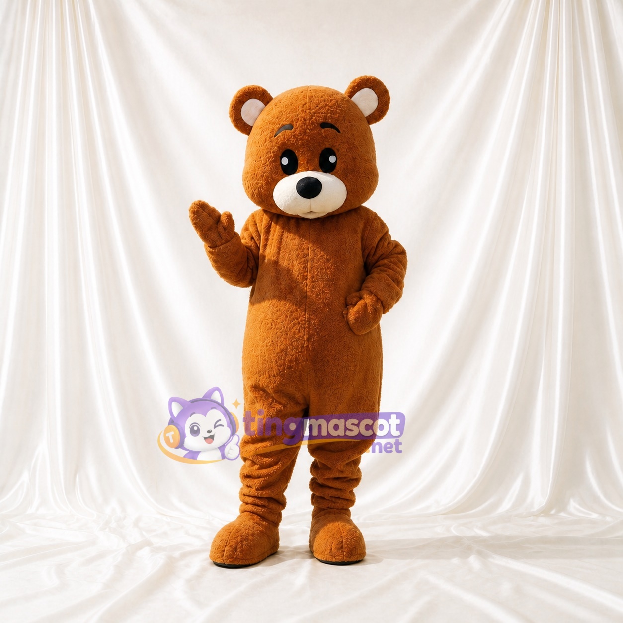 Classic Teddy Bear Mascot Costume Full Body for Adults School Events Classic Teddy Bear Mascot Costume Full Body for Adults School Events