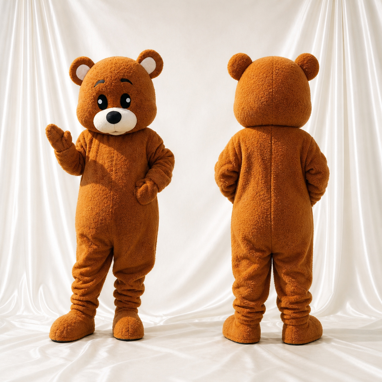 Classic Teddy Bear Mascot Costume Full Body for Adults School Events Classic Teddy Bear Mascot Costume Full Body for Adults School Events