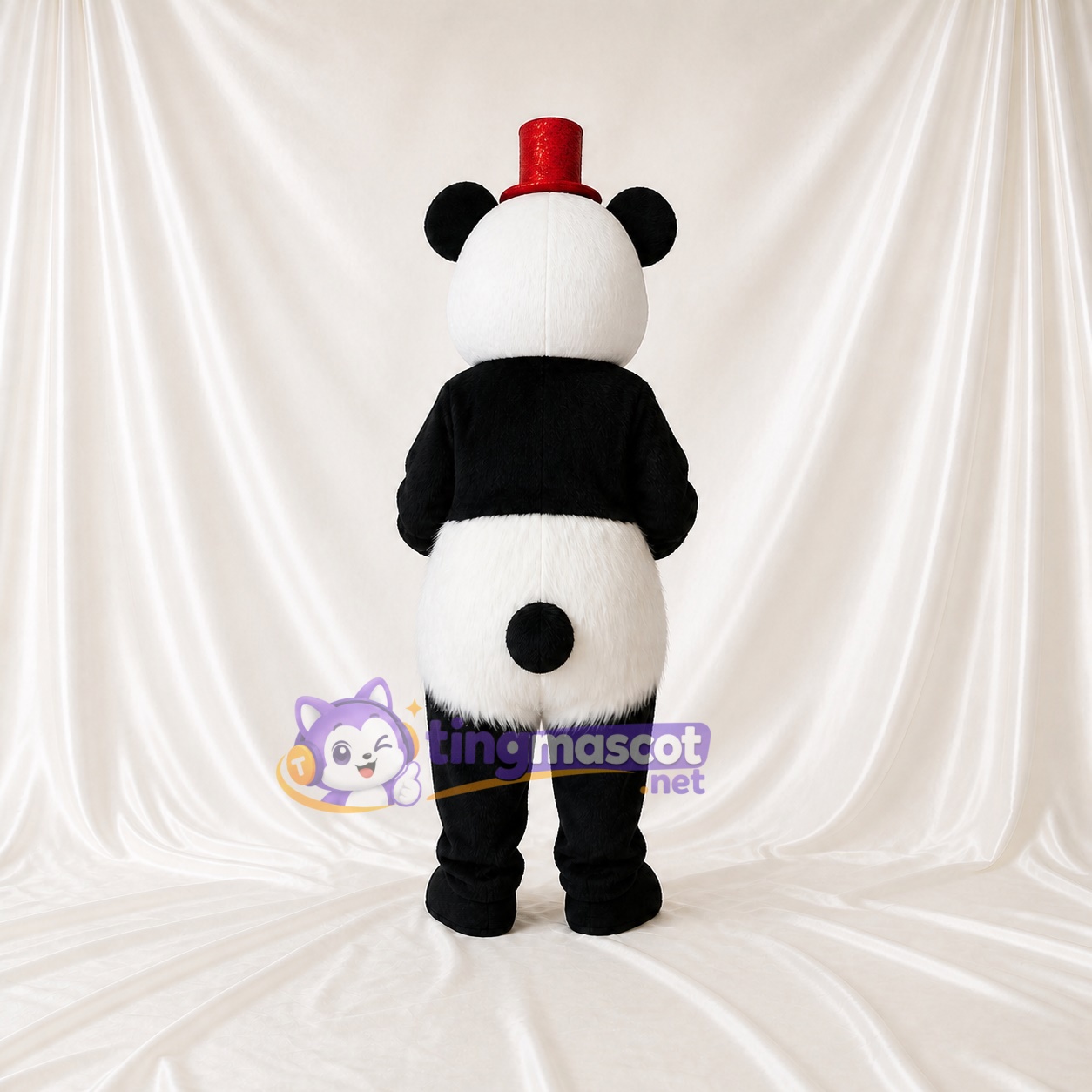 Top Hat Panda Mascot Costume Full Body for Adults Stage Events Top Hat Panda Mascot Costume Full Body for Adults Stage Events