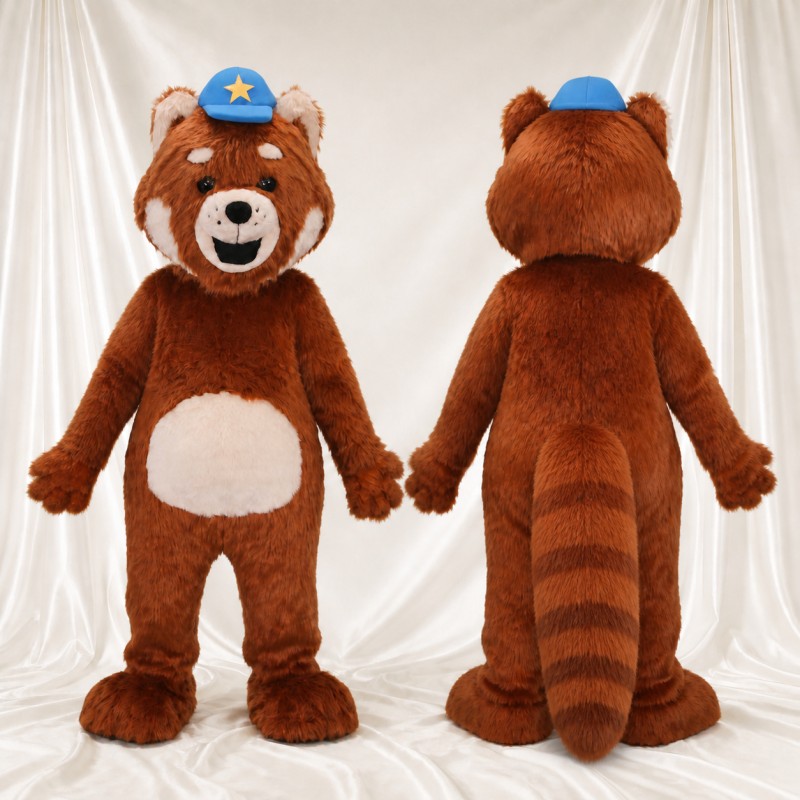 Red Panda Mascot Costume Full Body for Adults Outdoor Events