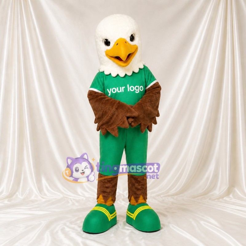 Team Bald Eagle Mascot Costume Full Body for Adults Sports Events