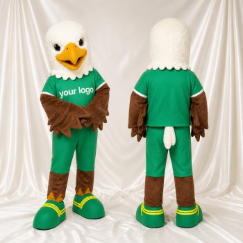 Team Bald Eagle Mascot Costume Full Body for Adults Sports Events
