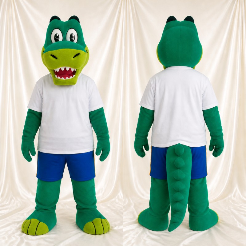 Sports Crocodile Mascot Costume Full Body for Adults Sports Events