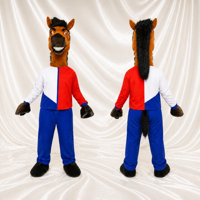 Cheval Costume de mascotte intégral pour adultes Événements sportifs