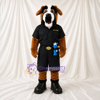 Saint Bernard Dog Mascot Costume Full Body for Adults School Events