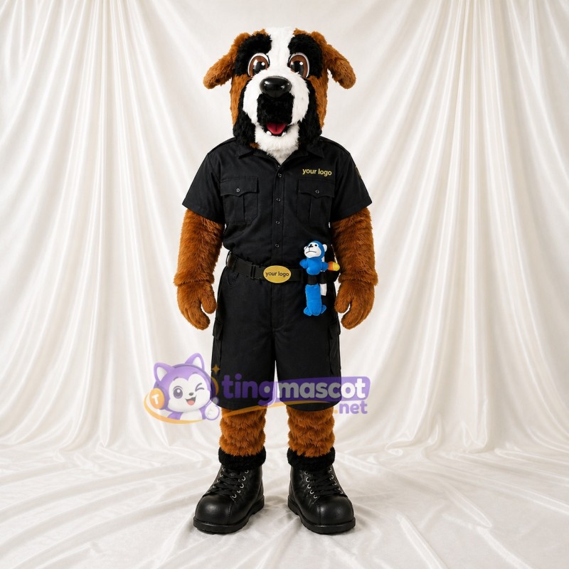 Saint Bernard Dog Mascot Costume Full Body for Adults School Events