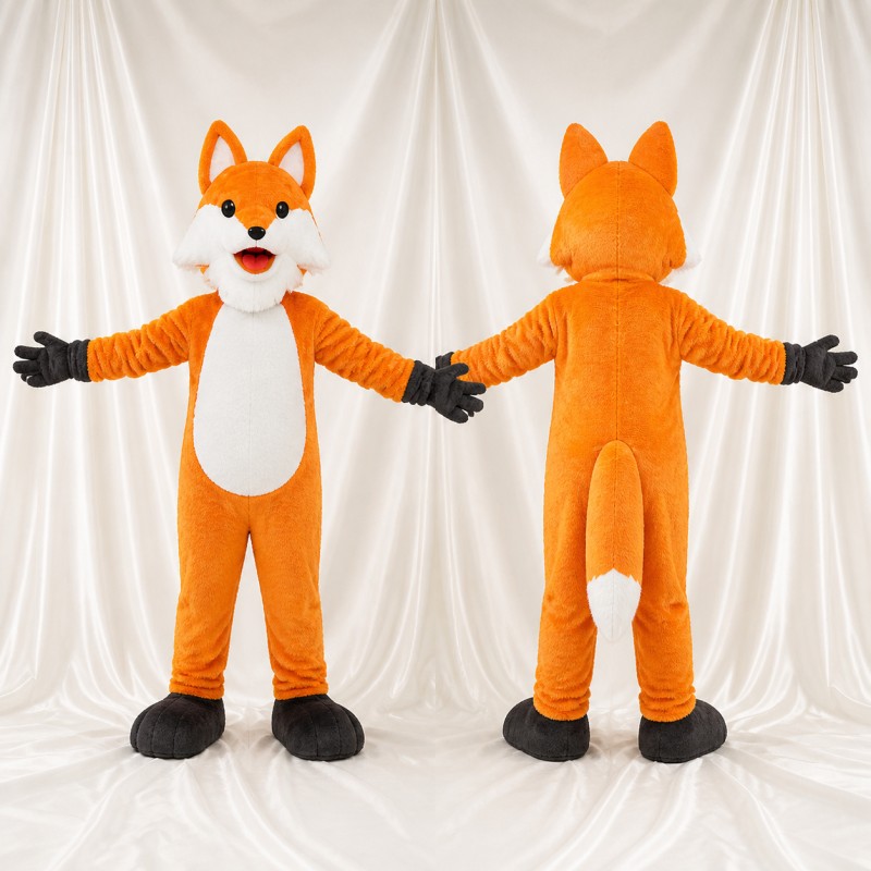 Fox Mascot Costume Full Body for Adults Outdoor Events