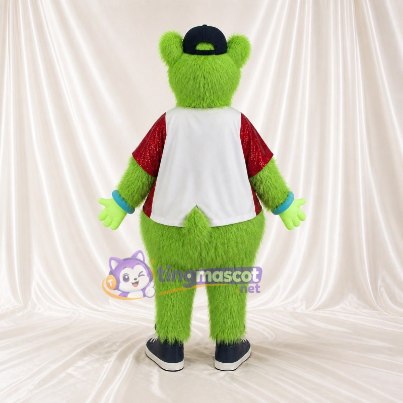 Lime Monster Mascot Costume Full Body for Adults School Events