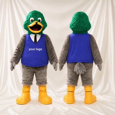 Team Duck Mascot Costume Full Body for Adults Sports Events
