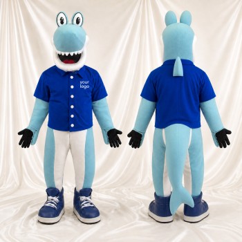 Costume de mascotte requin d'équipe intégral pour adultes – événements sportifs
