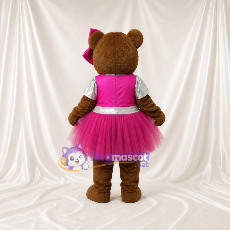 Ballet Teddy Bear Mascot Costume Full Body for Adults Dance Events