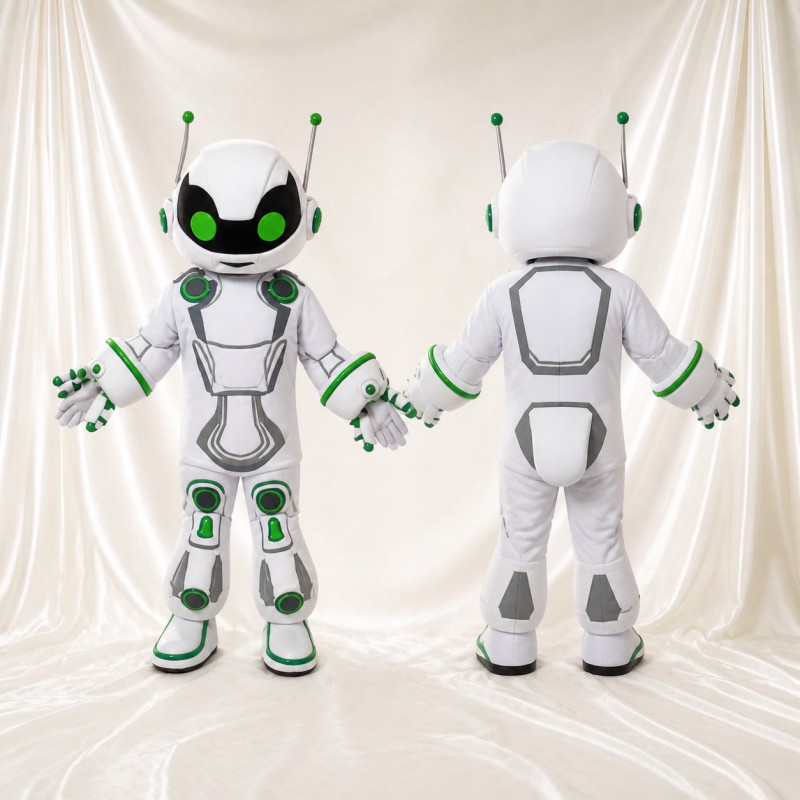 Futuristic Robot Mascot Costume Full Body for Adults Tech Events