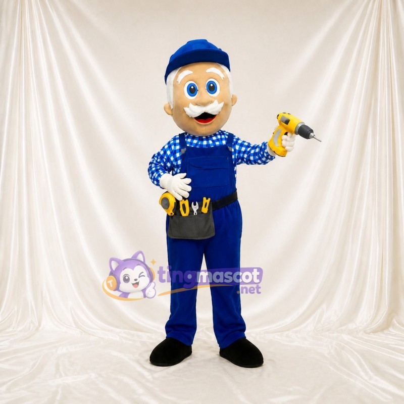 Handyman Mascot Costume Full Body for Adults Promotions