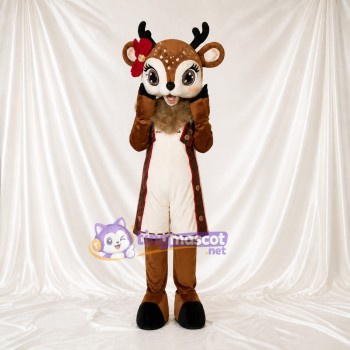 Cerf Costume de mascotte intégral pour adultes Noël