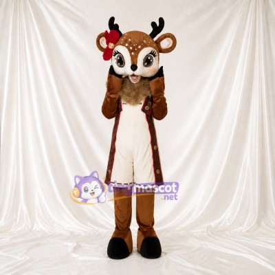 Cerf Costume de mascotte intégral pour adultes Noël