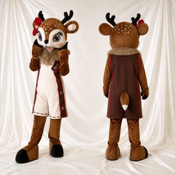 Cerf Costume de mascotte intégral pour adultes Noël