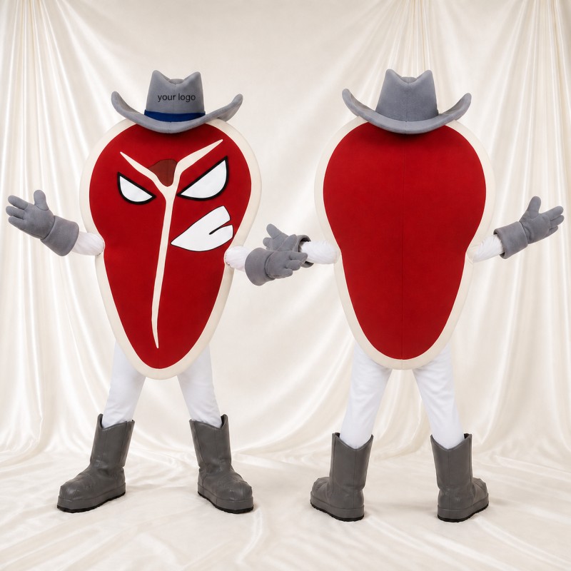 Steak Mascot Costume Full Body for Adults Food Events