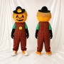Épouvantail citrouille Costume de mascotte intégral pour adultes Noël
