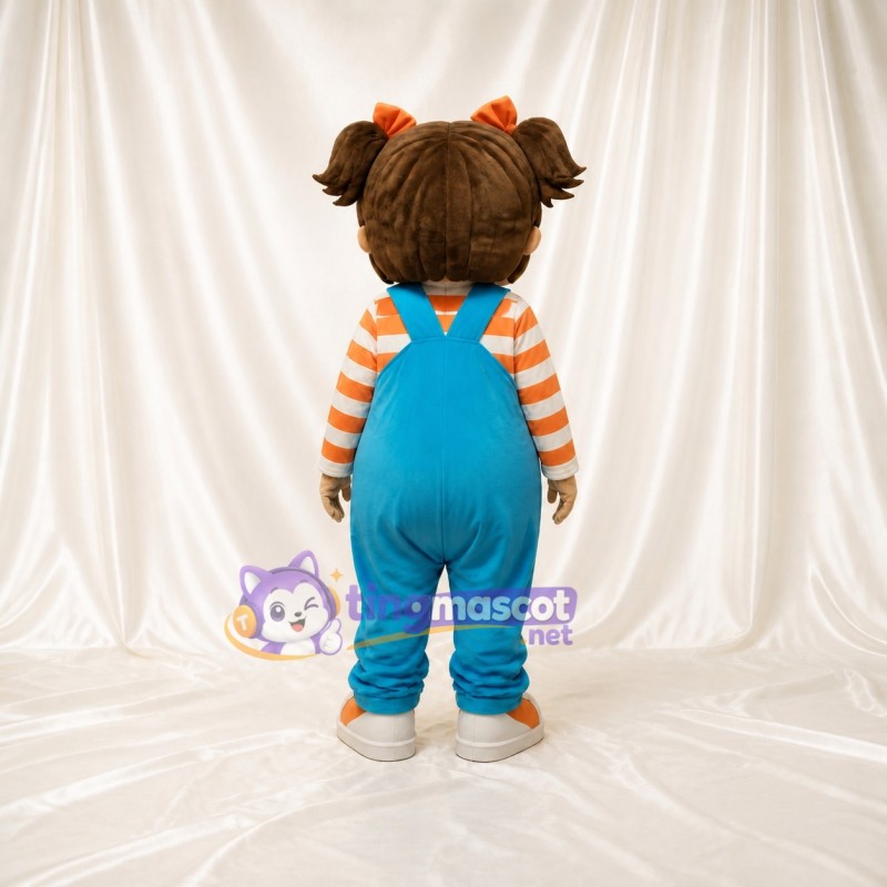 Blue Girl Mascot Costume Full Body for Adults School Events