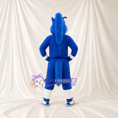 Blue Horse Mascot Costume Full Body for Adults Sports Events