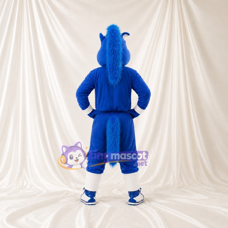Blue Horse Mascot Costume Full Body for Adults Sports Events