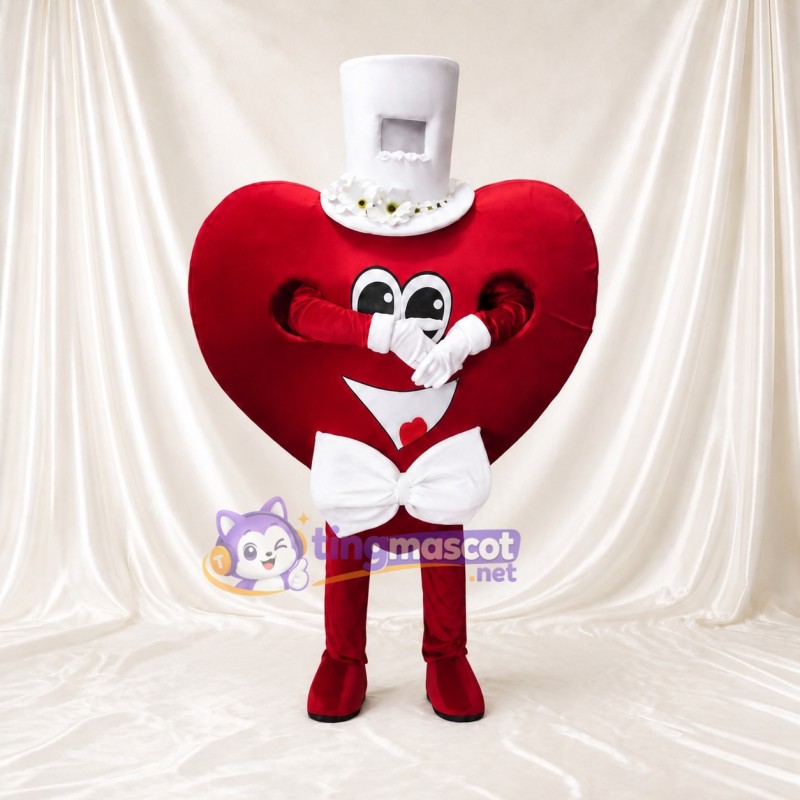 Heart Magician Mascot Costume Full Body for Adults Stage Events