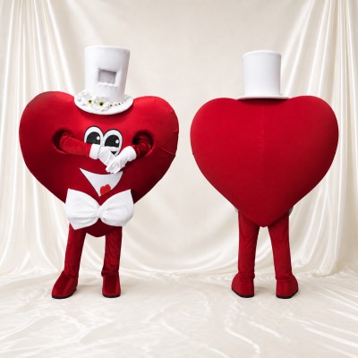 Heart Magician Mascot Costume Full Body for Adults Stage Events